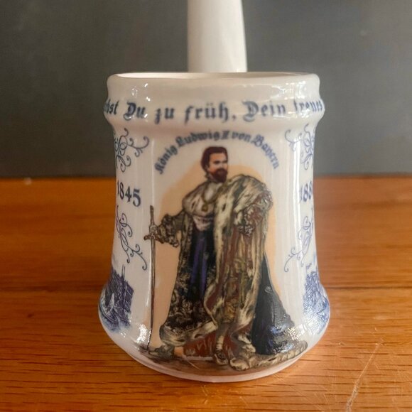 Vintage M&S Bavaria King Ludwig II Porcelain Souvenir Pipe Mug - Picture 6 of 8